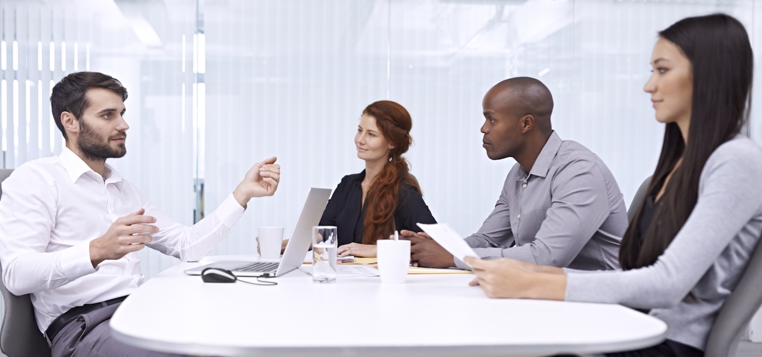 Do you see what I’m aiming for ? A group of colleagues sitting in an office meeting